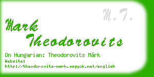 mark theodorovits business card